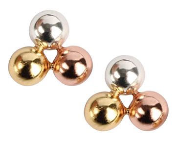 Earings - Allegra Tri-color Studs